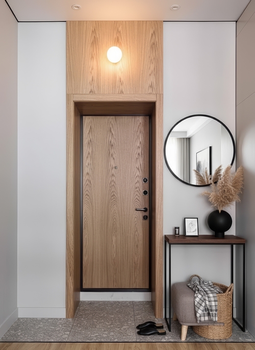 Квартирная дверь с МДФ Квартирная дверь с МДФ