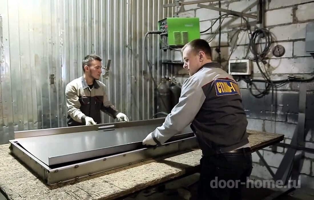 Укладка полотна двери Укладка полотна двери