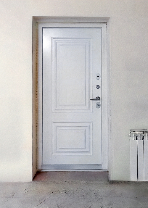 Белая входная дверь Белая входная дверь