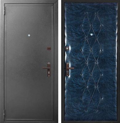 Дверь порошковое напыление с лаком с бронеконвертом и винилискожа (дутая) Дверь порошковое напыление с лаком с бронеконвертом и винилискожа (дутая)