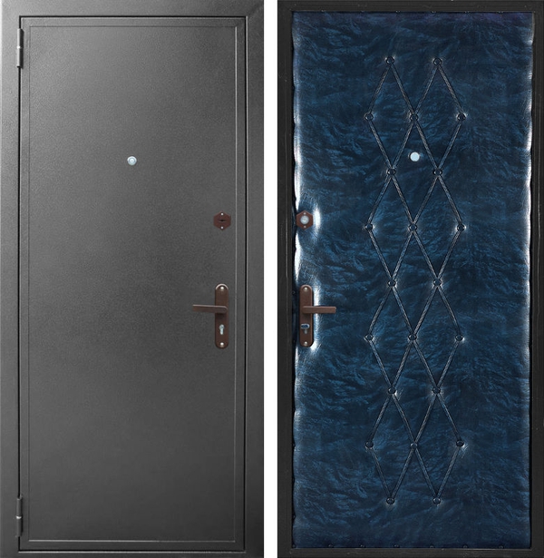 Дверь порошковое напыление с лаком с бронеконвертом и винилискожа (дутая) Дверь порошковое напыление с лаком с бронеконвертом и винилискожа (дутая)