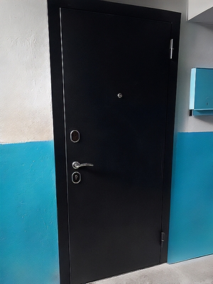 Черная порошковая дверь