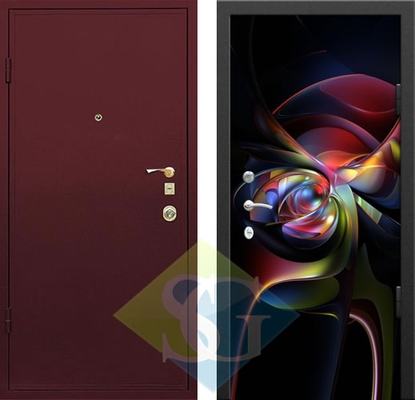 Двери порошковое напыление с лаком и МДФ (16 мм) с фотопечатью Двери порошковое напыление с лаком и МДФ (16 мм) с фотопечатью