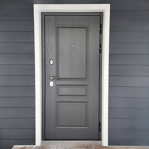 Серая дверь МДФ в частный дом Серая дверь МДФ в частный дом