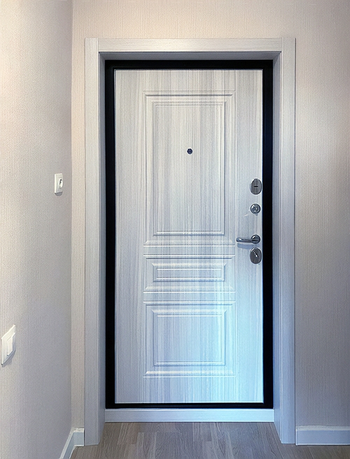 Фото установленной квартирной двери Фото установленной квартирной двери