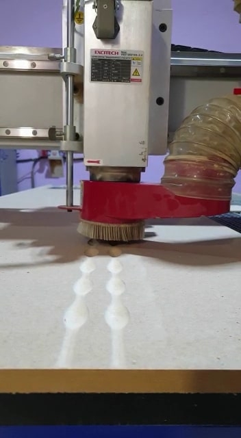 Первый проход станка Первый проход станка