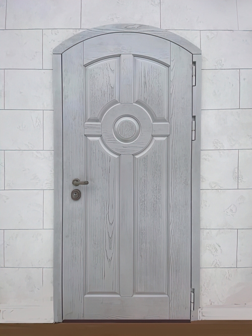 Глухая арочная дверь, вид снаружи Глухая арочная дверь, вид снаружи