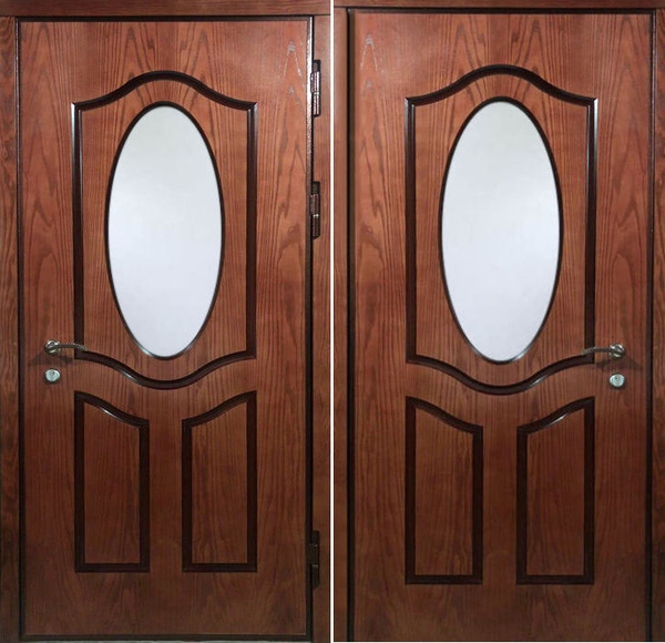 Дверь с МДФ и стеклопакетом Дверь с МДФ и стеклопакетом