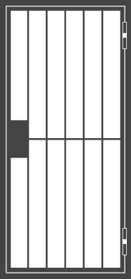 Металлическая решетчатая дверь 01