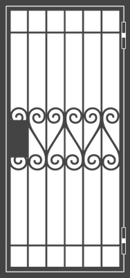 Металлическая решетчатая дверь 02 Металлическая решетчатая дверь 02
