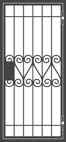 Металлическая решетчатая дверь 02 Металлическая решетчатая дверь 02