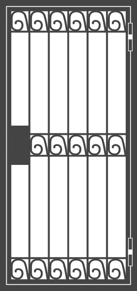 Металлическая решетчатая дверь 03 Металлическая решетчатая дверь 03