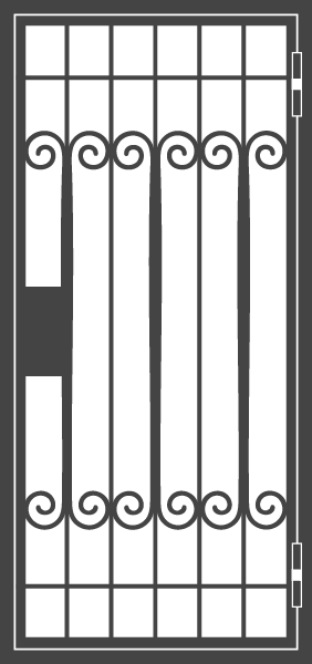 Металлическая решетчатая дверь 04 Металлическая решетчатая дверь 04