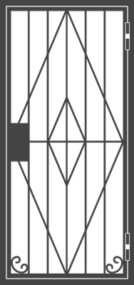 Металлическая решетчатая дверь 05 Металлическая решетчатая дверь 05
