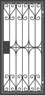Металлическая решетчатая дверь 06 Металлическая решетчатая дверь 06