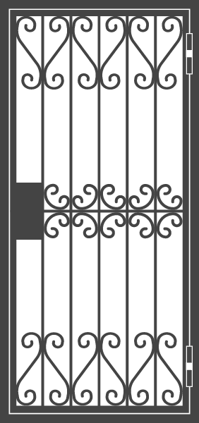 Металлическая решетчатая дверь 07 Металлическая решетчатая дверь 07