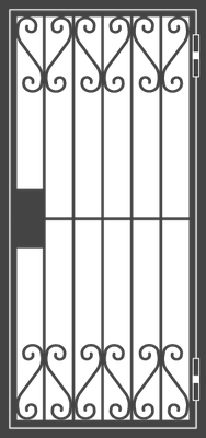 Металлическая решетчатая дверь 08 Металлическая решетчатая дверь 08