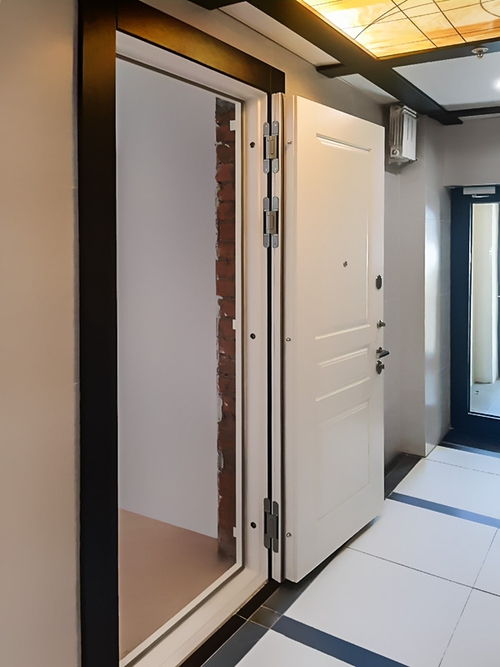 Установленная дверь со скрытыми петлями Установленная дверь со скрытыми петлями