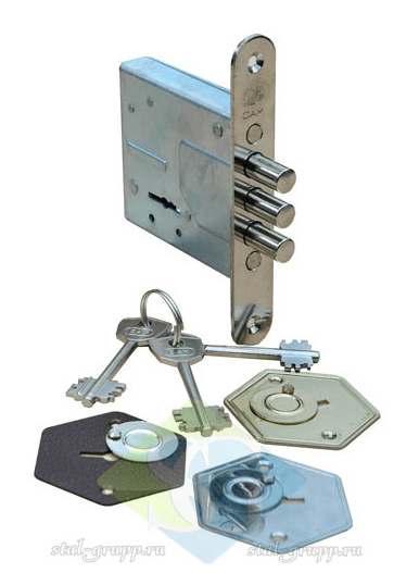 Верхний замок "САМ": 3-х ригельный Верхний замок "САМ": 3-х ригельный