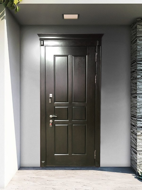 Входная дверь с карнизом Входная дверь с карнизом