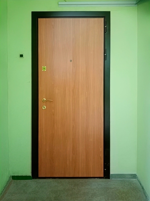 Входная дверь с отделкой ламинатом (д. Лешково) Входная дверь с отделкой ламинатом (д. Лешково)