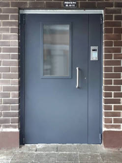 Остекленная дверь в подъезд Остекленная дверь в подъезд